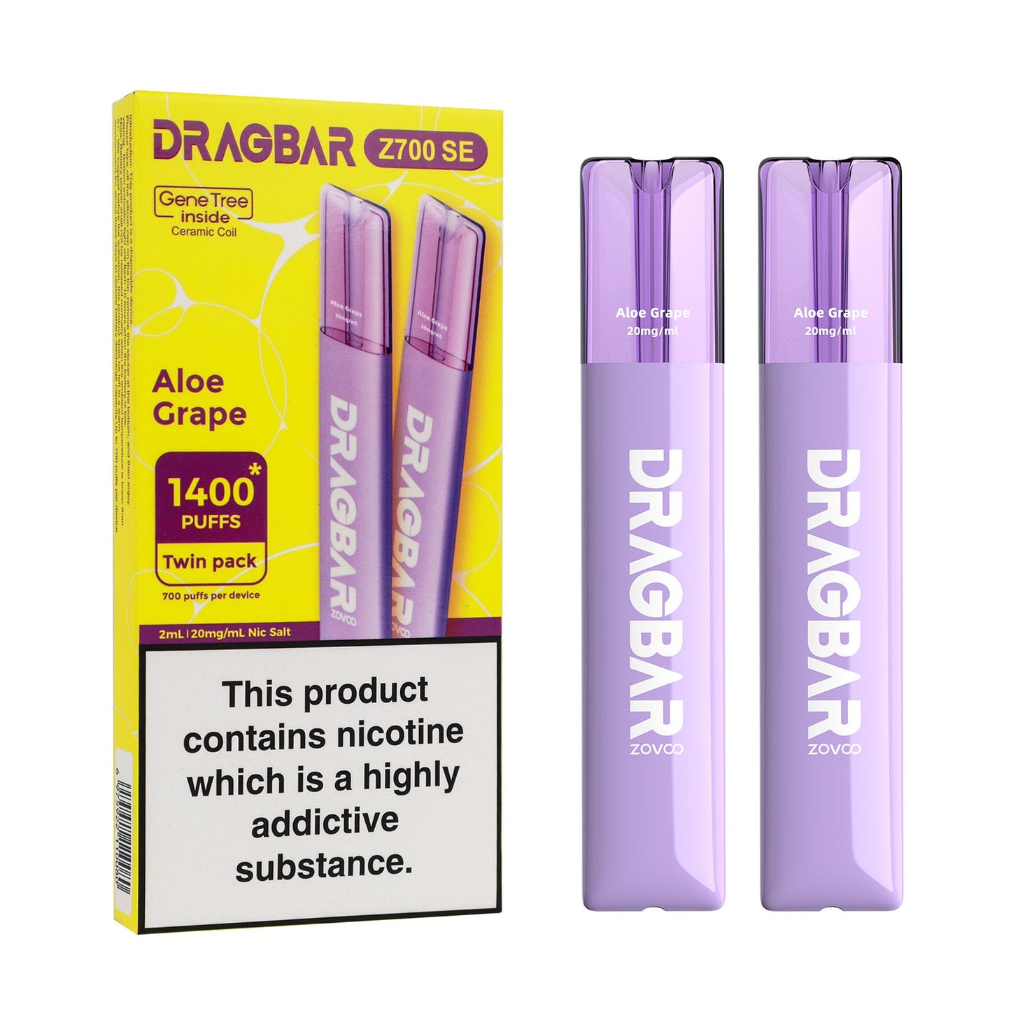 Dragbar Z700 SE Disposable Pod By Zovoo Twin Pack