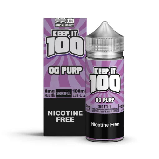 Keep It 100 E liquids Shortfill -100ml | OG Purp