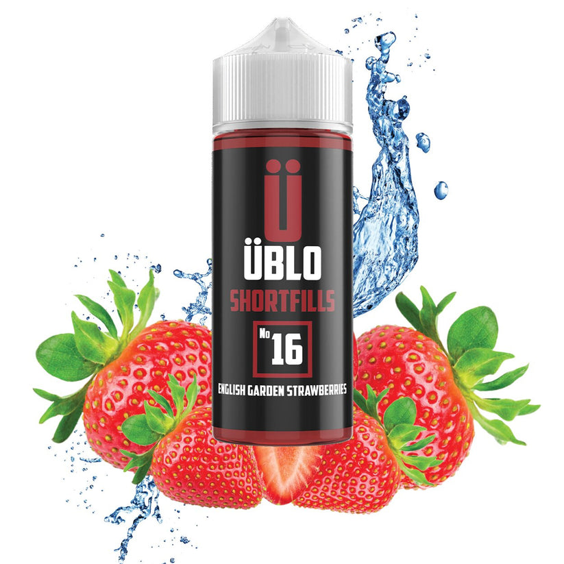 UBLO 100ml Shortfill E-liquid - No-16 English Garden Strawberries