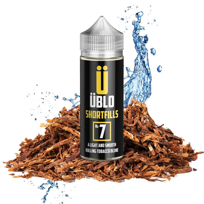 UBLO 100ml Shortfill E-liquid - No7 A Light & Smooth Rolling Tobacco
