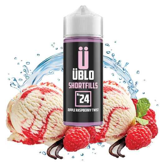 UBLO 100ml Shortfill E-liquid - No-24 Ripple Raspberry Twist