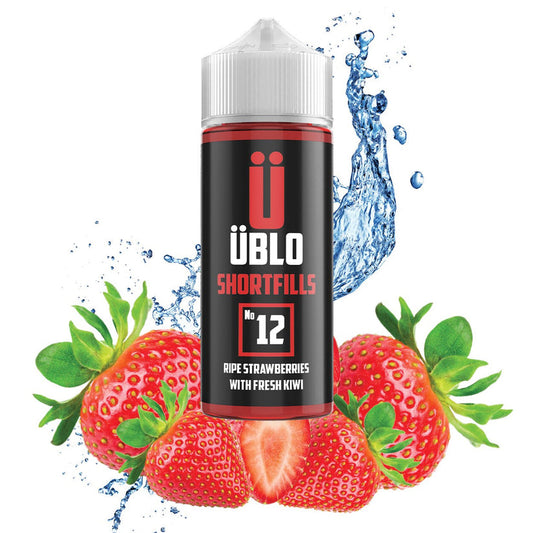 UBLO 100ml Shortfill E-liquid - No-12 Ripe Strawberries & Fresh Kiwi